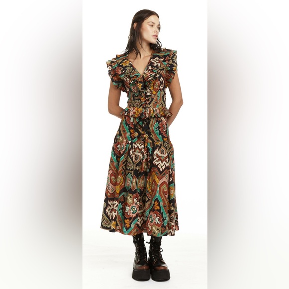 Love the Label Aztec boho midi skirt nwt - Picture 2 of 3